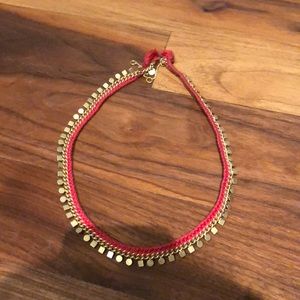 Madewell red and “gold” necklace